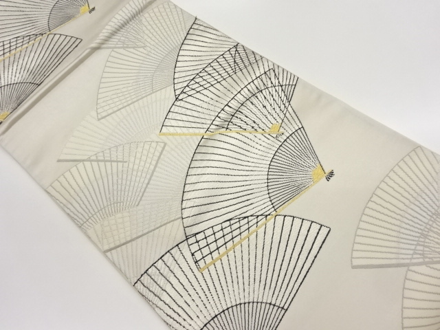 JAPANESE FUKURO OBI / WOVEN FOLDING FAN PATTERN